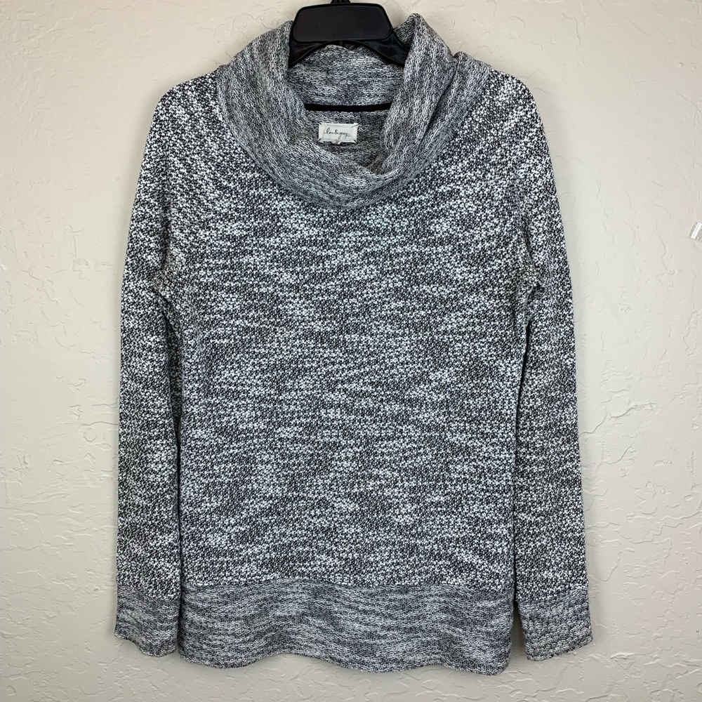 Lou & Grey Cowl Neck Knitted Sweater in Gray Small